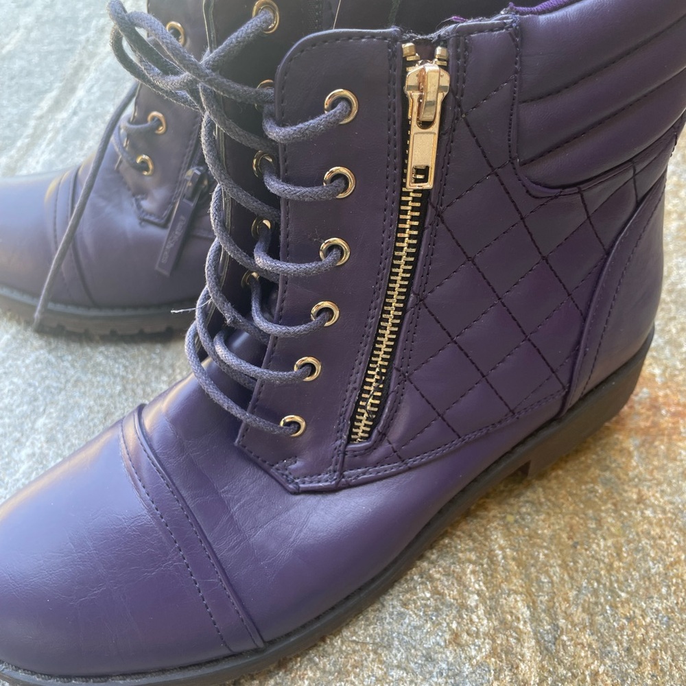 Purple Women's Boots Size 8.5 - Picture 3 of 5